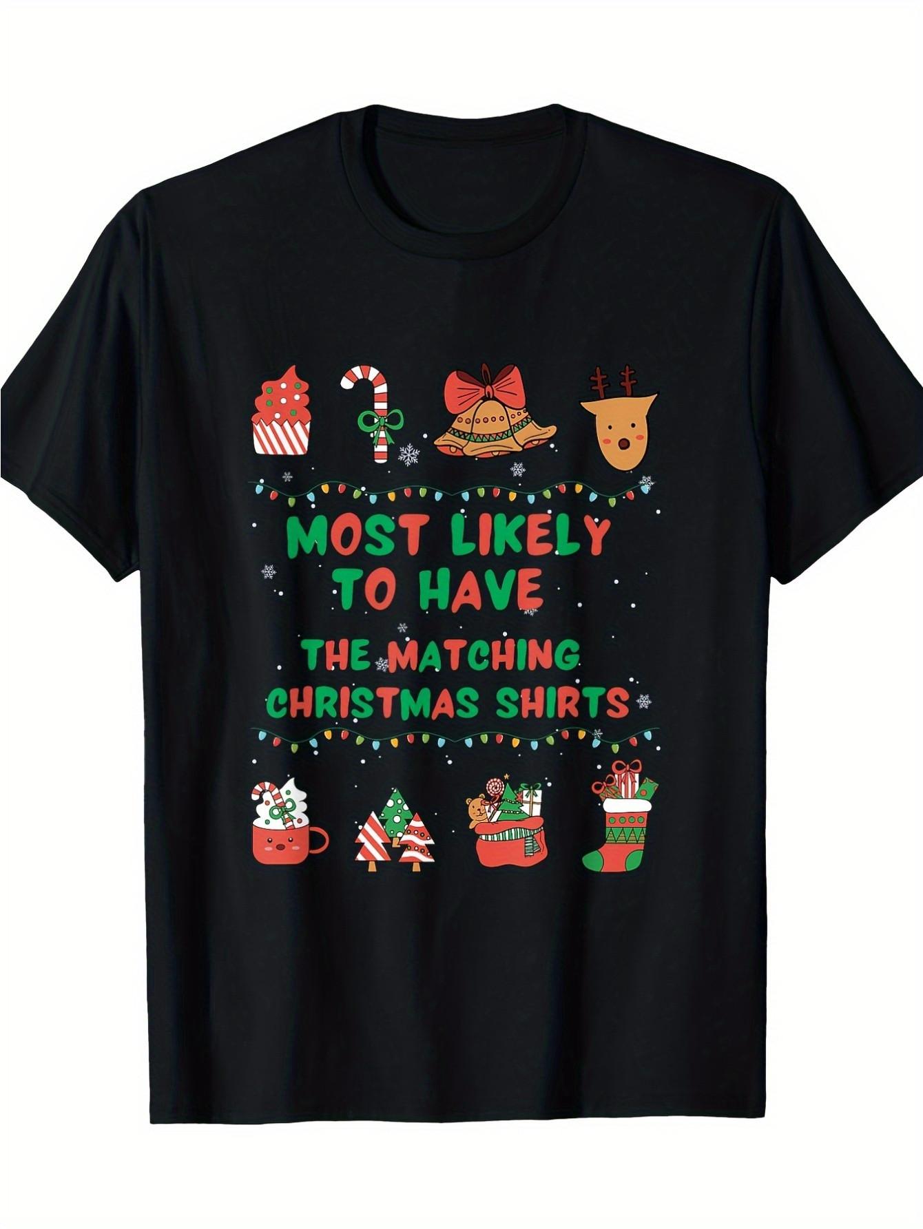 Top Pick Mens Funny Christmas Graphic TShirt  Most Likely S
