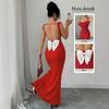 New European and American Summer Polka Dot Fashion Halter Bow Suspender Dress Slim and Thin Dress