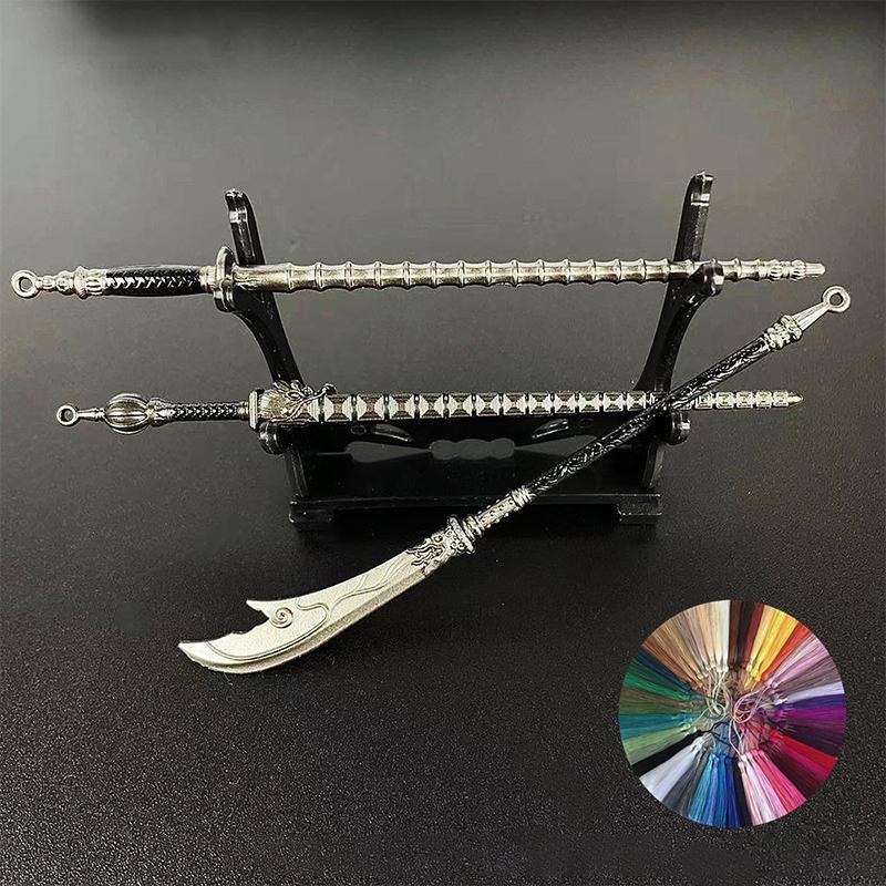 Mini Katana Cosplay Fake Sword Replica, Weapon Decoration Swords Prop, Chinese Metal, Miniature Desk Accessories Retro Toy Knife