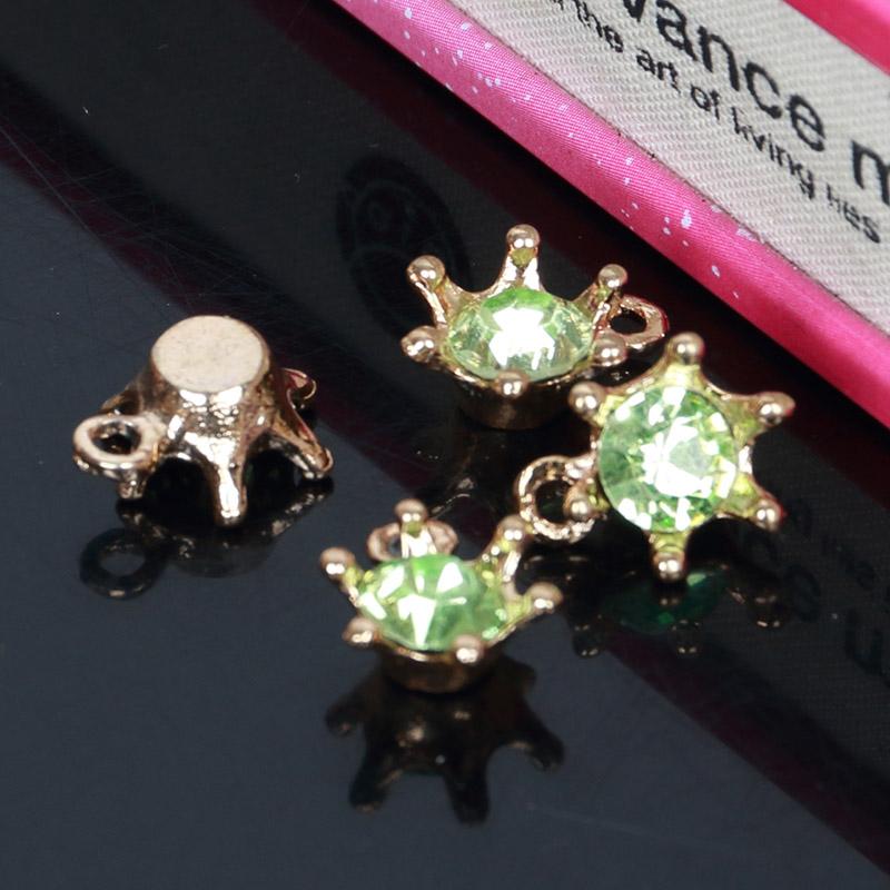 Engood 100Pcs Rhinestone Buttons Sewing Trim & Embellishments Craft Buckle DIY Pendant for DIY Hair Apparel Accessories ZJ41