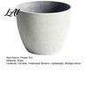 Sturdy Thickened Flower Container Large Tall Resin Planter Faux Stone Plant Pot with Embossed Modern Entryway Texture Decorative for Indoor