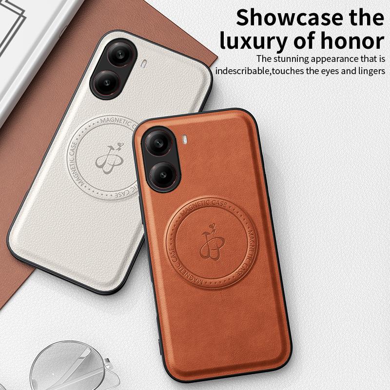Wireless Charging Magnetic Case for Xiaomi Poco X7 Pro 5G Protective Cover PU Leather Hard Back Shell Coque Funda