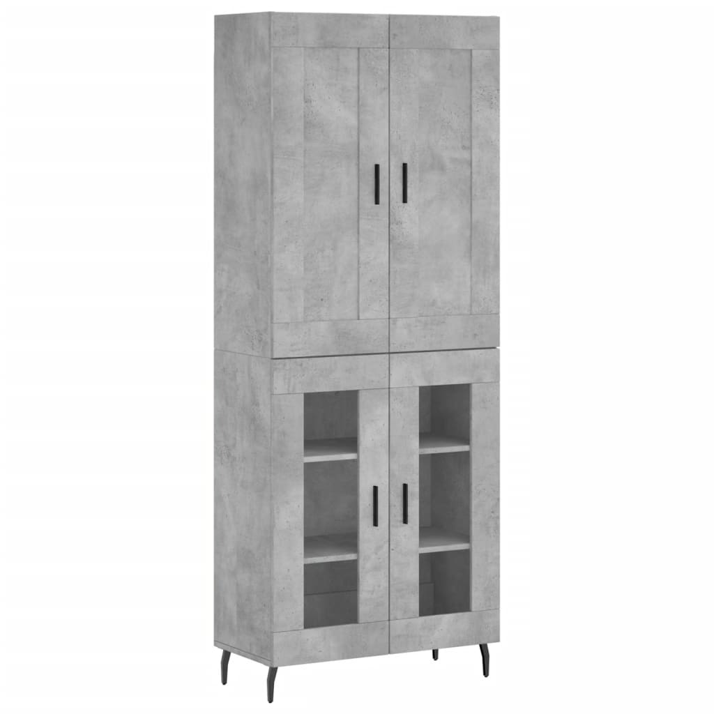 Highboard Concrete Gray 69.5 x 34 x 180 cm Particleboard