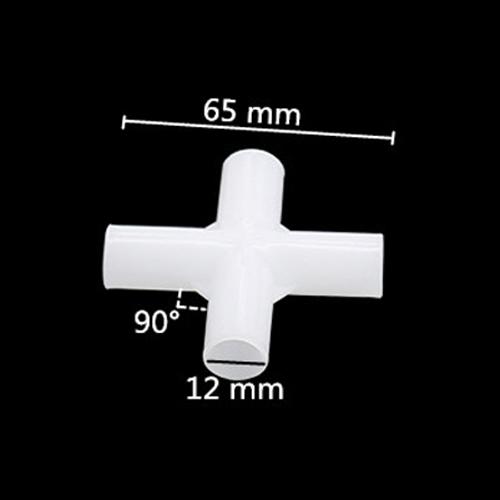 5 Stück Innendurchmesser 12mm Gerader Winkel 4-Wege T-Stück 60 90 120 135 Grad PVC Verbinder DIY Kleiderschrank Zelt Fitting Adapter
