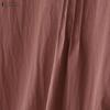 ZANZEA Women Casual V-Neck Solid Color Loose 3/4 Sleeve Blouse