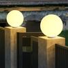Wasserdichte Solar-Gartenpfostenleuchten - Runde Kugel für Außenpfosten und Zäune
