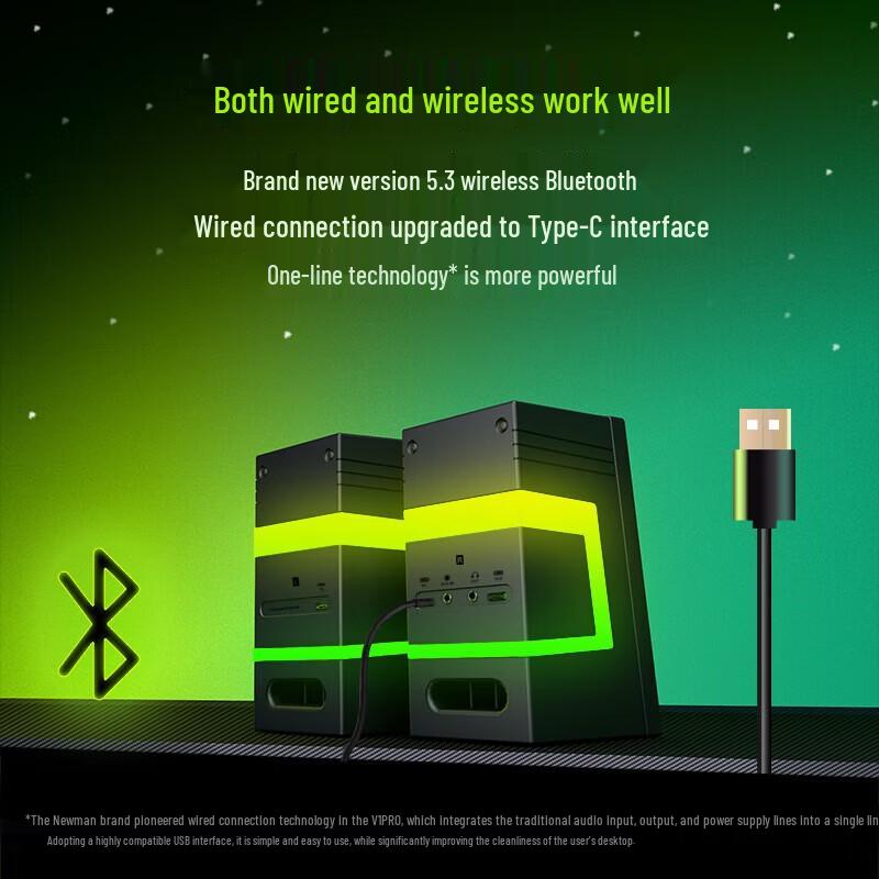Newmine V4 Bluetooth 5.3 Desktop Computer Speaker