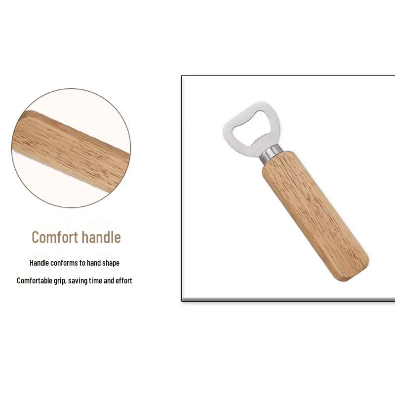 GZE337 Wooden Handle Bottle Opener