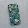 Vintage Banana Leaf Flower Luxury Phone Case For iPhone 16 12 Mini 11 Pro Max 13 15 14 Pro Max Plus XR X XS 7 8 16 Plus SE Cover