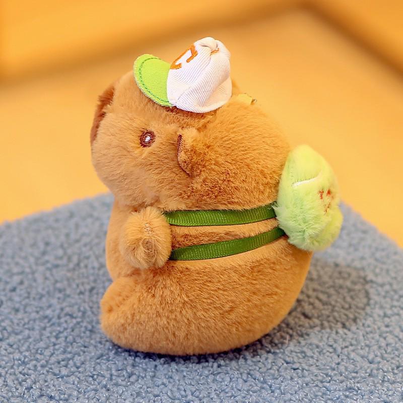 Hot Selling Turtle & Strawberry Hat Capybara Plush Doll Keychain Backpack Decoration