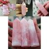 Elegant Pink Natural Rock Rose Quartz Crystal Point Healing Stone Obelisk Wand For Natural Health