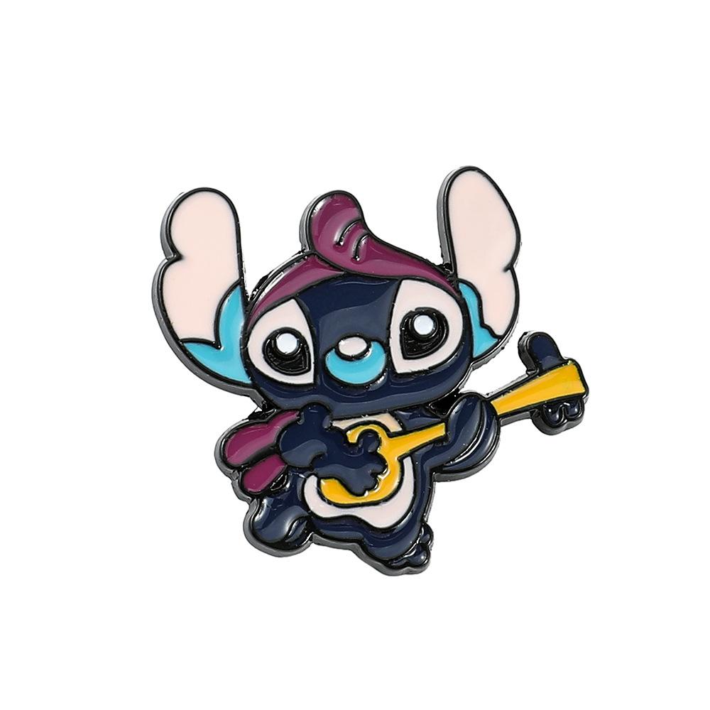 Мультяшная милая креативная серия брошей «Межзвездный малыш», эмалевый значок Стич Ангел, аксессуары для сумок и одежды
