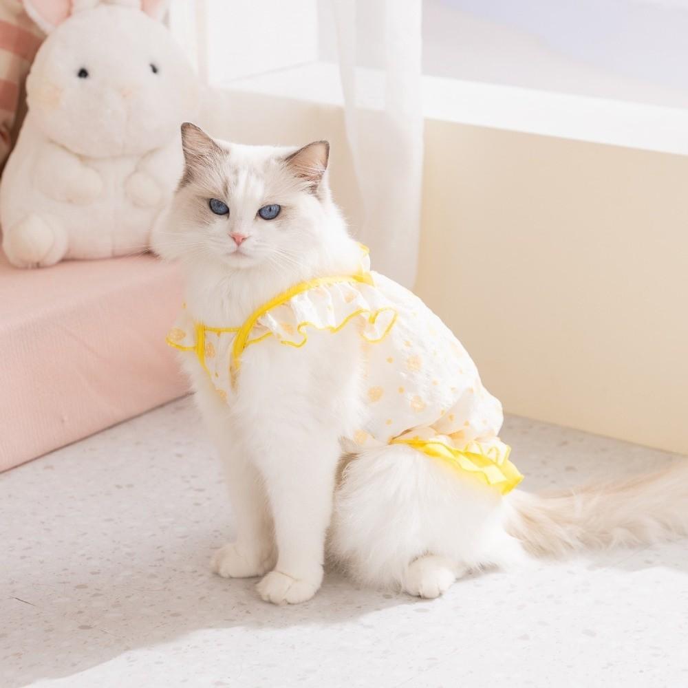 Comfortable Dog Princess Dress 3D Floral Dog Vest Cute Puppy Summer Dress  Outdoor Activities