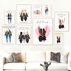 Custom Name Canvas Print Best Friends Wall Art Poster Nordic Canvas Painting Best Friend Love Friendship Picture Room Home Decor