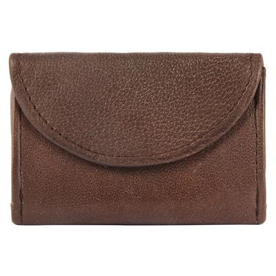 Elegant Horizontal-format Excellanc Brown Leather Wallet