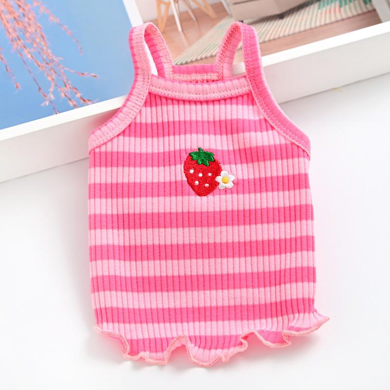 Striped Pet Dog Dog Clothing Cat Small Dog Bichon Pomeranian Teddy Suspender Vest Spring Summer Thin