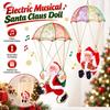 Lustige elektrische tanzende Weihnachtsmannpuppe Fallschirm-Weihnachtsmann-Anhänger Weihnachtsbaum-Dekoration