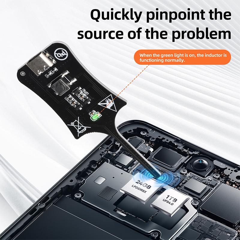 DC 5V Capacitance Inductance Tester Battery Sensing Board Repair Electromagnetic Induction Type C Quick Fault Diagnosis Tools