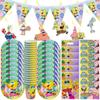 Sponge-Bob Verjaardagsfeest Decoratie Voor Kinderen Speelgoed Aluminiumfolie Latex Ballon Cartoon Tafelgerei Evenement Benodigdheden Banner Achtergronden
