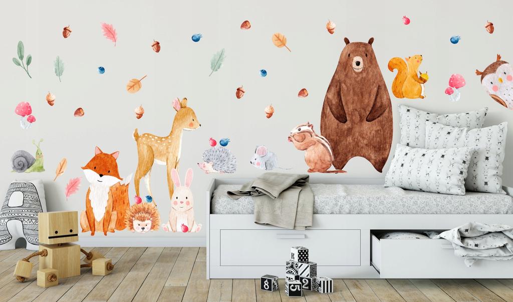Set of Decorative Stickers for Children - Forest