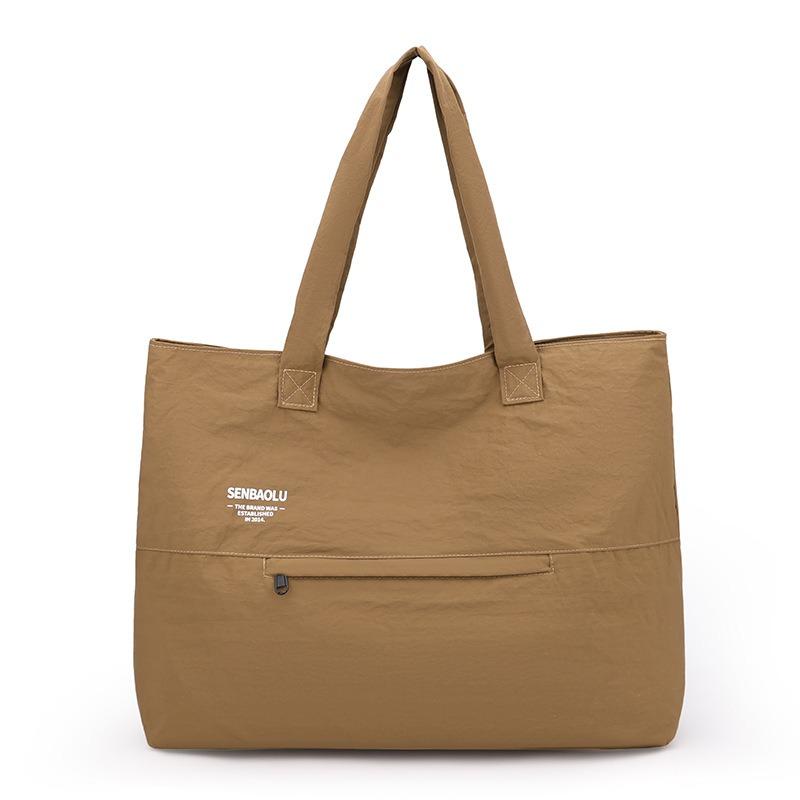 

New simple casual canvas bag college student commuting class bag female lazy wind large capacity large bag female