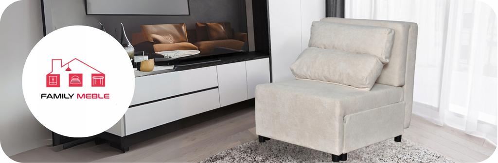 Fotel rozkładany f spania KIMO pojemnik Family Meble Hunter ciemnoszary