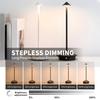 Table LED Lamp Rechargeable Touch Sensor Night Desk Lamp 3 Color Temperatures Stepless Dimming for Restaurant Hotel Bar Bedroom