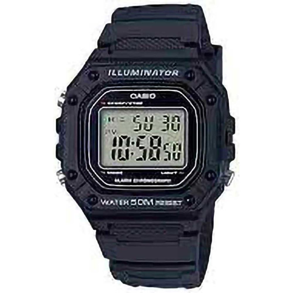 Casio Men s Digital Watch W-218H-1AVDF Water Resistant Black Strap 10-Year Battery