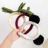 Autumn/Winter Plush Cartoon Heart Headband for Face Washing - Sweet Girly Hair Accessory