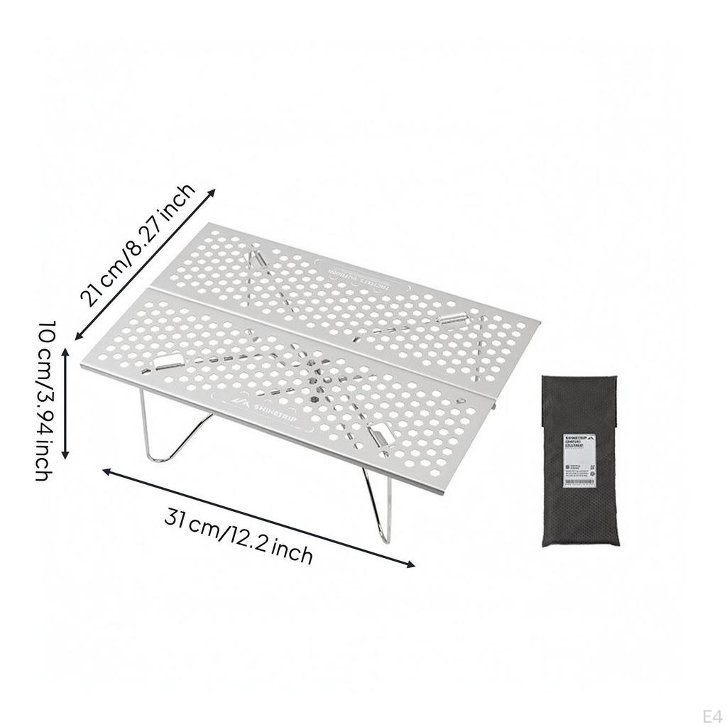 Foldable Outdoor Table Portable Folding Camp Lightweight Furniture for Campers,