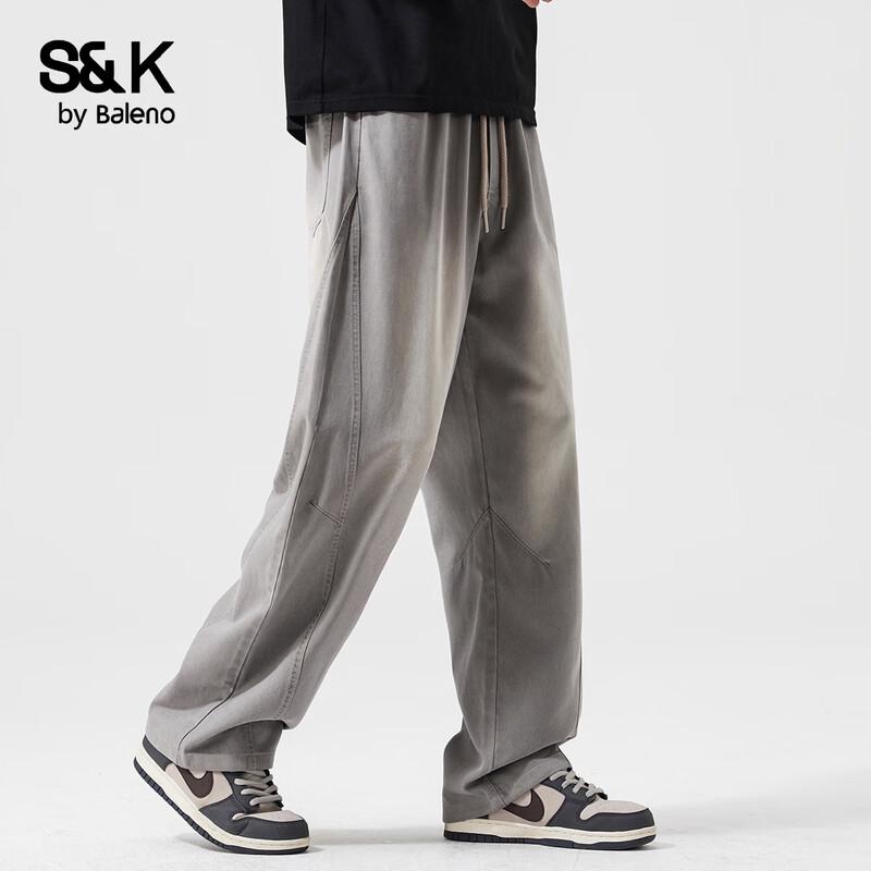 Baleno S&K Men's Lyocell Loose Straight Casual Pants