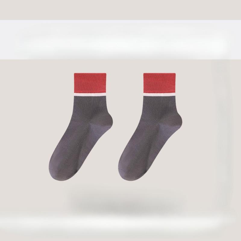 

Женские весенне-летние новые простые повседневные хлопковые антибактериальные и дезодорирующие дышащие носки-гольфы 1 pair