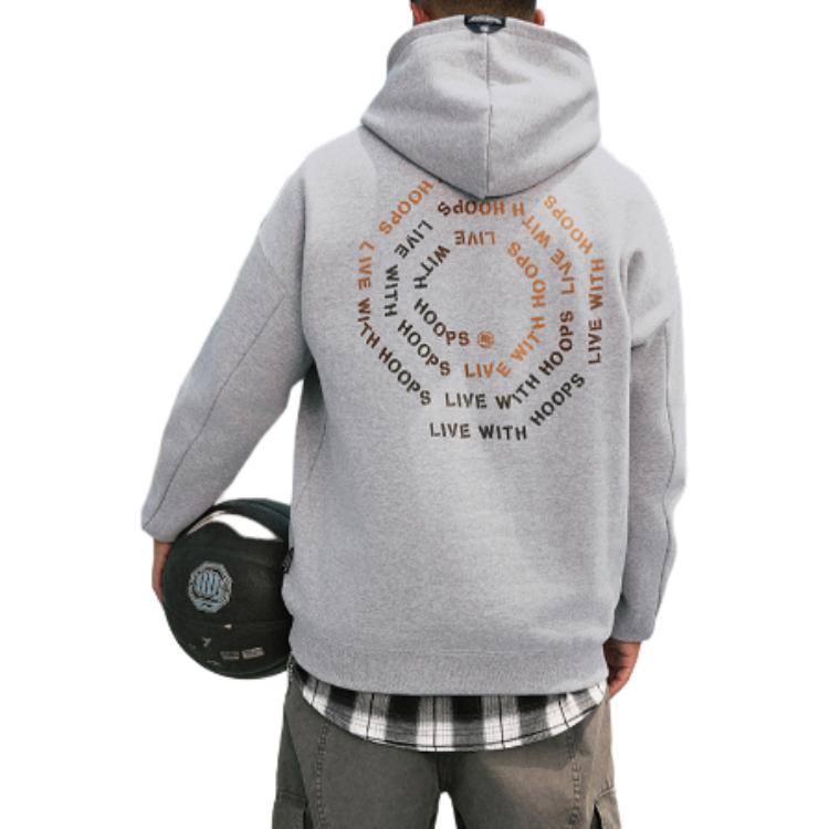 Li Ning BADFIVE Sweatshirt Men's H110AB Heather Gray Lunar Surface Mixed Gray AWDU503-4