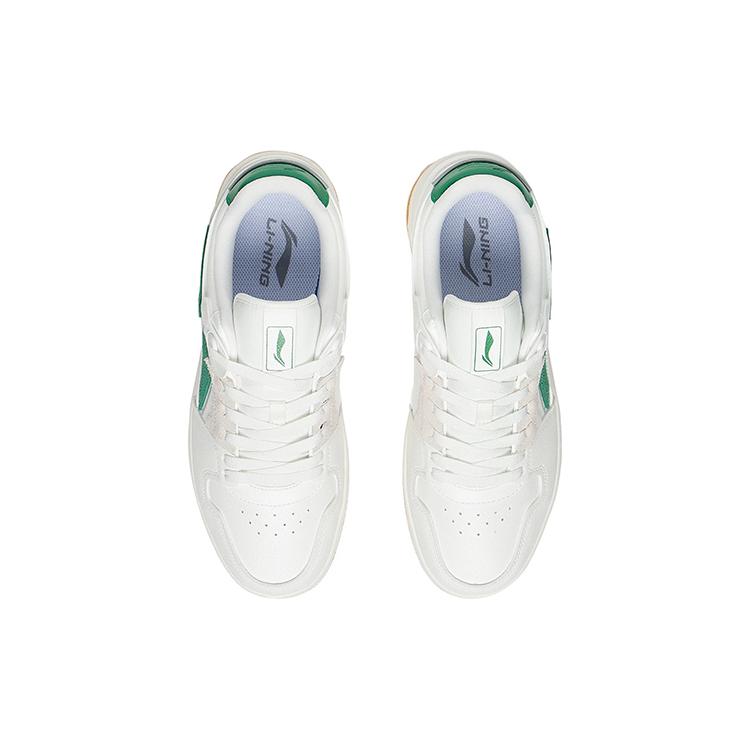 New LiNing Tianji Slip Resistant Cushioning Wear Resistant Low Top Skateboard Shoes White Green AGCS391-1