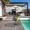 10 Ft 6 Ribs Patio Umbrella Replacement Canopy Waterproof Patio Umbrella Canopy Cover Multi-Function for Summer Beach