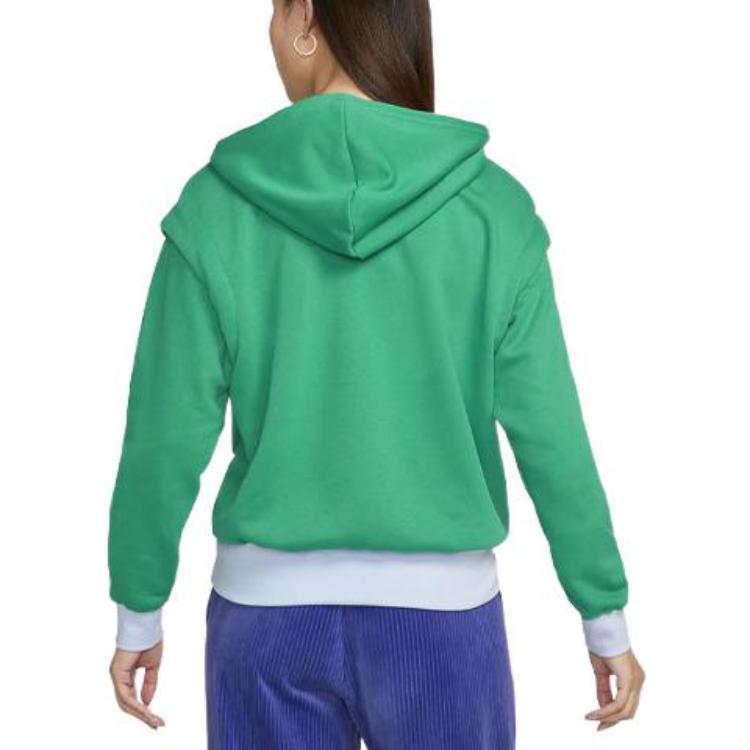 Nike Minimalist Letter Print Casual Hoodie Women Hoodie Green DQ6586-370