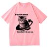 Y2k Retro Freaky Cat T Shirt Kawaii Unisexunisex Clothing Cotton Clothes Graphic Tops For Cat Lover Gifts Hight Quality T Shirts