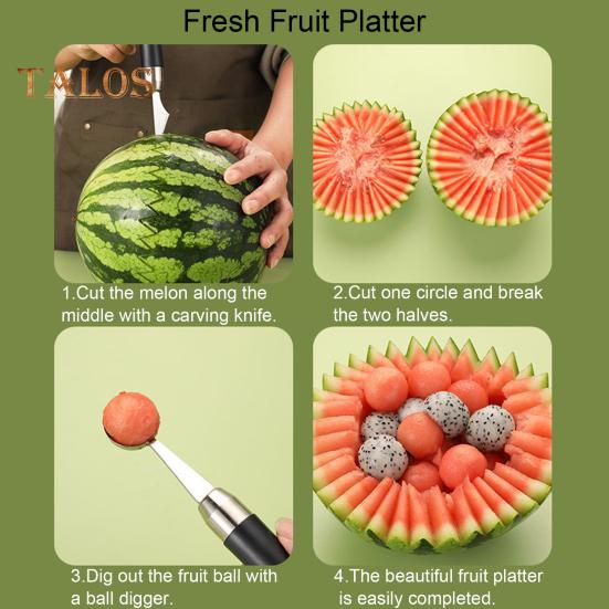 Scooper pentru fructe de calitate alimentară, convenabil, fină, durabil, confortabil, mâner, antiderapant, pentru pepene verde, consumabile de uz casnic