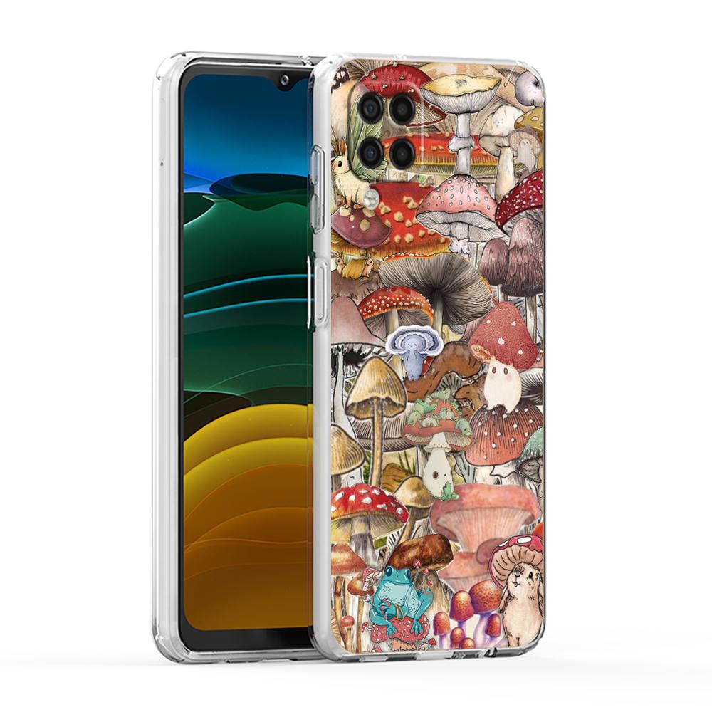 

Colorful Mushroom Soft TPU Cover for Samsung Galaxy A25 A23 A22 A52S A52 A55 A72 A51 A71 A41 A31 A13 5G Transparent Phone Case Samsung a32 4g