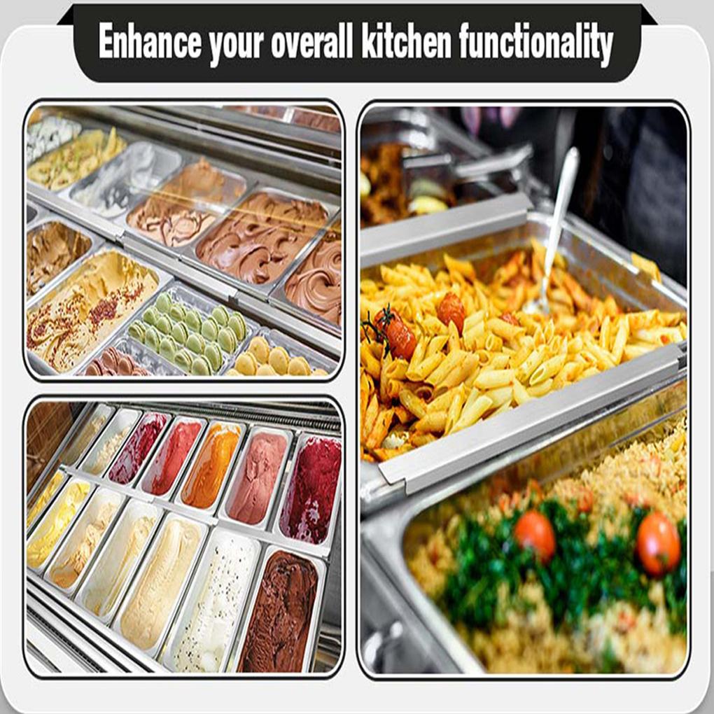 8 PEÇAS/CONJUNTO Barras Divisórias para Resfriador de Cuba de Hotel Aço Inoxidável Adaptador para Mesa a Vapor Conjunto de Bar Aço Inoxidável Cuba de Hotel