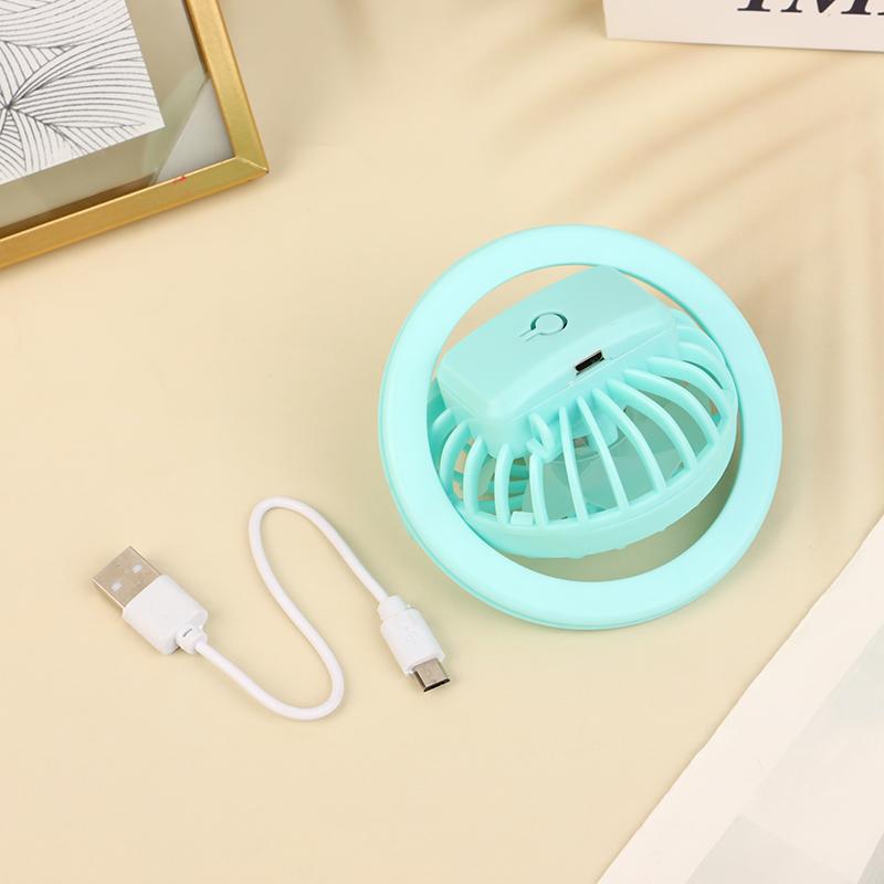 Usb Charging Fan 360° Rotating Small Fan Cooling Fan Portable Fan For Children Summer Fan Hat Accessories