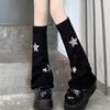 Pierneras Lolita para Niñas Y2K Estrella Tejidas Mangas de Pierna Acampanadas Puño Holgado Gótico Calcetines Tobillo Montón Cubre Pies Uniforme JK