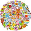 50 Small Fresh and Cute Wind Animal Stickers Water Cup Suitcase Decoration Stickers Waterproof