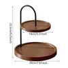 Space Saving Serving Tray Stand Double Layer Two Tier Holder Key Storage Rack  Kitchen Table