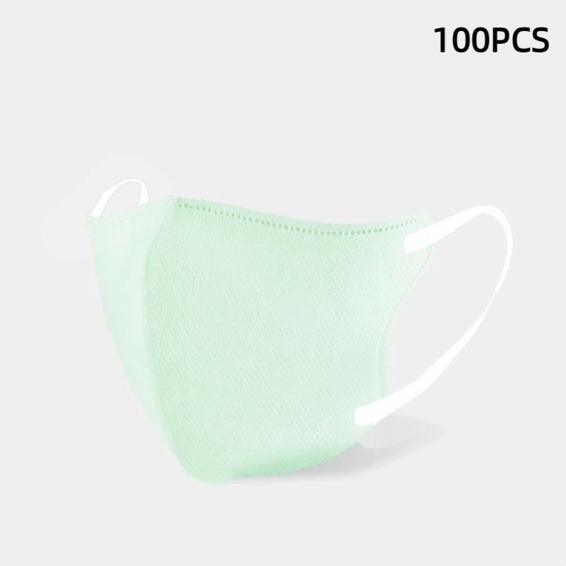 100Pcs Face Masks Japanese Style 3D Face Mask Adult Disposable Breathable Masks