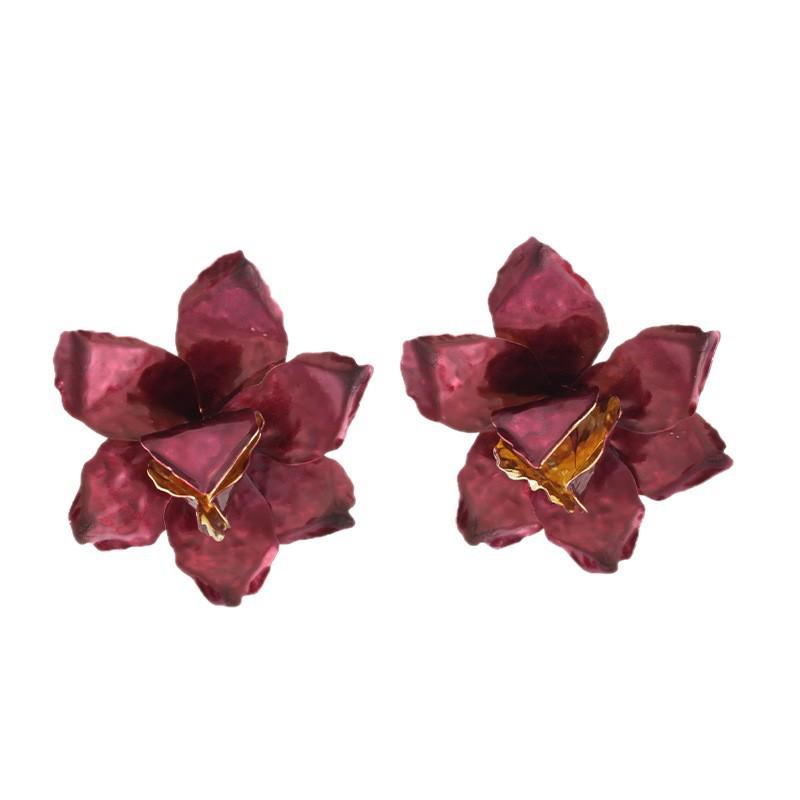 Преувеличенные серьги-подвески в виде цветов для отпуска, серьги-лепестки цветов с эмалью, крупный бренд