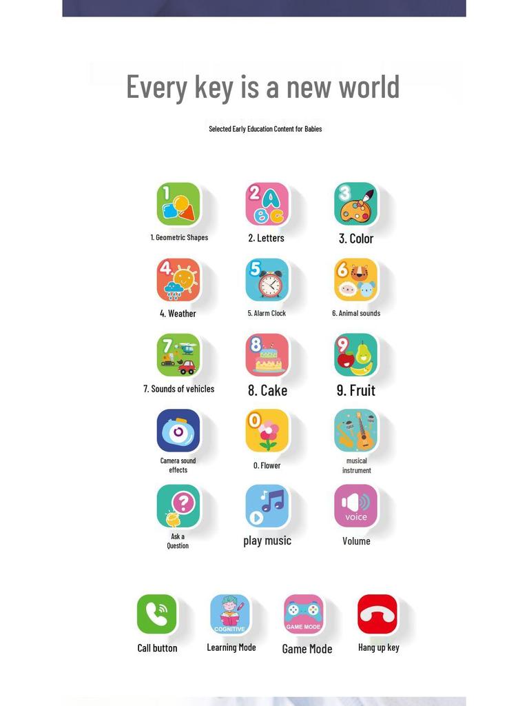 Children's Educational Toy: Multi-Mode Musical Touchscreen Phone Model