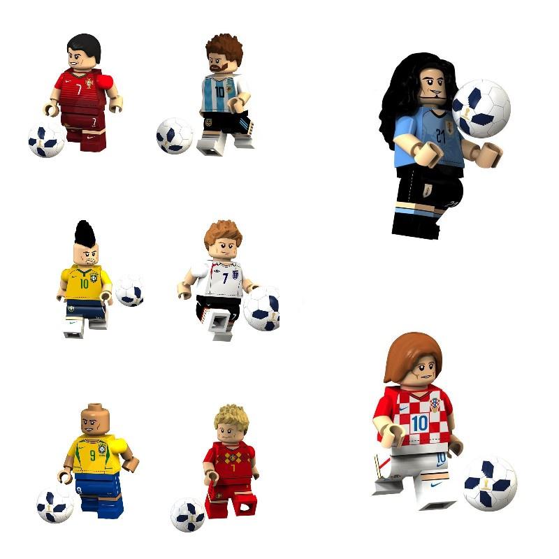 Xp013-020 Cross-border World Cup Compatible Lego Soccer Boy Building Blocks Abs Plastic Material
