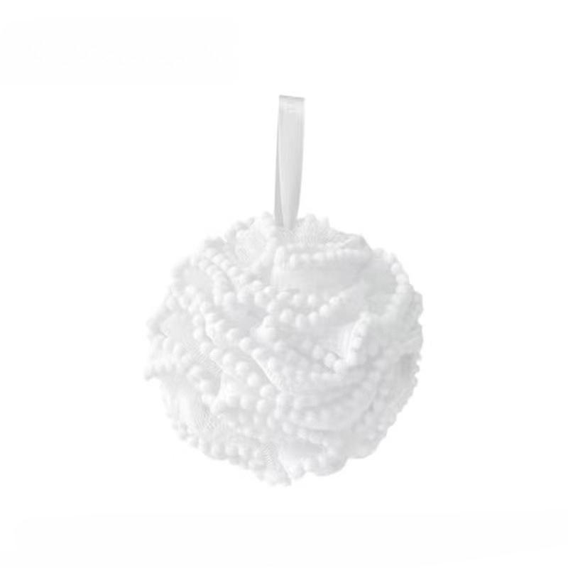 Bath Ball Loofah Sponge Pouf Puff Mesh Shower Soft Quick-Dry Exfoliating Foaming Deep Clean Body Scrubber Bathing Accessories белый