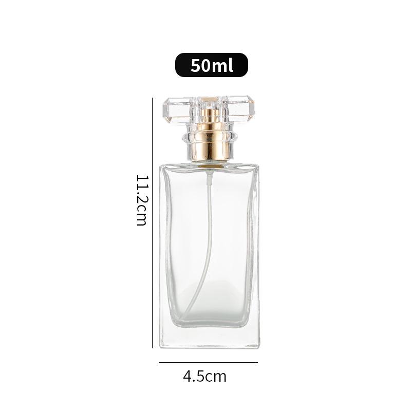Transparent Bayonet Glass Decanting Bottle - Portable and Convenient for Perfume or Cosmetic Samples